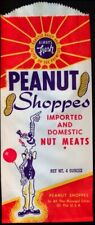 Vintage Peanut Shoppe Bags Snack Bag Set of 12 1950's NOS Original Peanuts picture