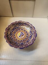 Porcelain Benjarong Gold Hand Painted Thailand Pedestal Bowl picture