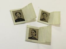 Antique 19th century 3 TINTYPE Woman Small Collectible Photographs RARE picture