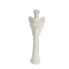 Vintage Lousianna Angel Candle Holder White Porcelain Heaven Guardian picture