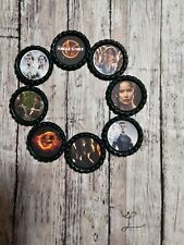 THE HUNGER GAMES Refrigerator Magnets, Set of 8 Bottlecaps picture