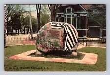 Cortland NY-New York, DAR Boulder, Antique, Vintage c1908 Souvenir Postcard picture