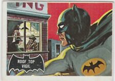 1966 Topps Batman Black Bat Logo Base #5 Roof Top Vigil picture
