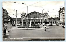 Basel Bundesbahnhof Railway Station Buffet RPPC Vintage Photo Postcard A76 picture