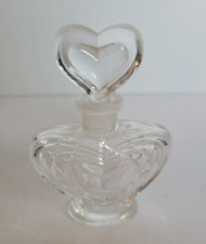 Vintage Gorham Perfume Bottle with Topper Heart Shaped Clear Glass picture