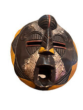 Vintage Ghana  African Authentic Tribal Carved Wood Mask picture
