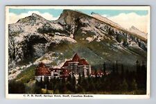Banff Alberta-Canada, CPR Banff, Springs Hotel, Advertisment, Vintage Postcard picture