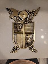 VTG Medieval knight Crest Shield Wall hanging cast metal mbc japan Wall Art picture