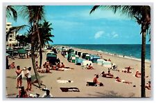 Postcard: FL 1957 Golden Sands, Blue Waters, Fort Lauderdale, Florida - Posted picture