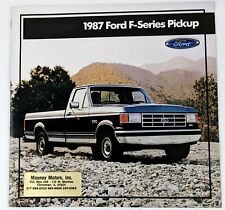 1987 Ford F-Series Pickup Vintage Sales Dealer Brochure Crew Cab Lariat Custom  picture