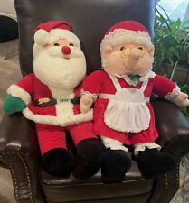JC Penney 1998 Holiday Collection Santa And Mrs Claus Each 28”Tall picture