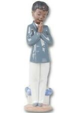 LLADRO NAO, SUNDAY SCHOOL BOY, (BLACK) #1372, BRAND NEW , MINT & BOXED picture