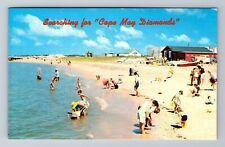 Cape May, NJ-New Jersey, Searching For Cape May Diamonds, Vintage Postcard picture