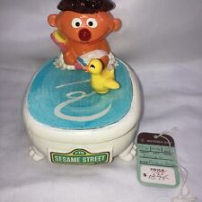 Vintage Gorham Sesame Street Ernie with Duck Rotating Music Box 1977 picture