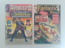 Avengers 19 Swordsman 1st Appearance, Fantastic Four 31 Marvel Comics 1965, 1964 picture