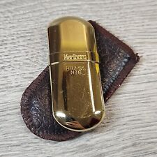 Vintage MARLBORO Brass No. 6 Lighter with Leather Sleeve Case picture