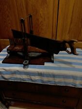 Antique Stanley Mitre Saw Henry Disston & Sons Saw Cast Iron Beautiful Patina picture