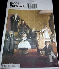 Butterick Rachel Wallis Pattern B6034 Man Lady Maid Dolls & 1920s Clothes Uncut picture