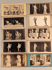 (10) Italy Sculpture Stereoview Photos Vatican Sommer Behles Alinari Spithover picture