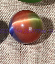 Rare Natural Quartz Multicolor Cat Eye Crystal Healing Ball Sphere 40-80mm+Stand picture