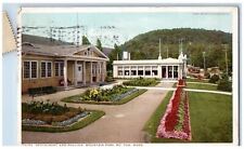 1913 Restaurant And Pavilion Mountain Park Mt. Tom Holyoke MA Phostint Postcard picture