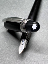 [Excellent] MONTBLANC StarWalker Black RESIN Fountain Pen 14K 585 nib/F picture