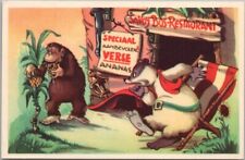 c1950s DOREMIAS DAS Dutch Fairy Tale Postcard #2 - Ape Gorilla / Badger UNUSED picture