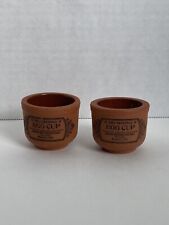 VINTAGE~HENRY WATSON POTTERY~TERRACOTTA THE ORIGINAL ~~SET OF 2 EGG CUPS picture