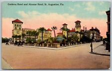 Vtg St Augustine Florida FL Cordova Hotel Alcazar Hotel 1910s View Old Postcard picture