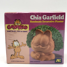 Garfield Chia Pet Handmade Decorative Planter Cat Factory Sealed 2006 picture