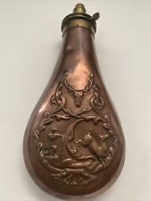 Mid 19th Century Embossed Copper Powder Flask stamped PATENT picture