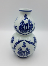 The Bombay Company Blue & White Porcelain Bud Vase 6in picture
