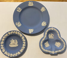 (3) Pieces of Wedgewood White on Blue Jasperware Pegasus picture