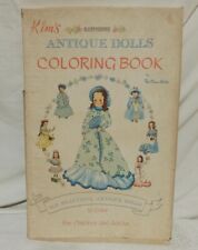 RARE VINTAGE KIM'S ANTIQUE DOLLS & COLONIAL HEROINES COLORING BOOKS RED FARM  picture