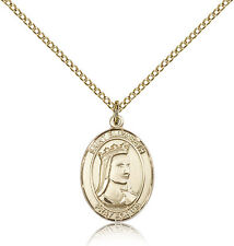 Saint Elizabeth Of Hungary Medal For Women - Gold Filled Necklace On 18 Chai... picture