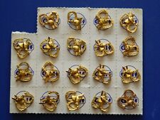 Gulf Oil Political Pins Democrat Donkey Lot of 19 Vintage Gold Tone picture