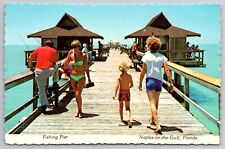 Fishing Pier Naples-on-the-Gulf Florida FL Continental Chrome c1970 Postcard picture
