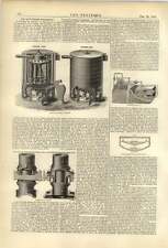 1874 Harlow Patents Boiler Twibill Scraper Irving Damper Gall Mercury Regulator picture