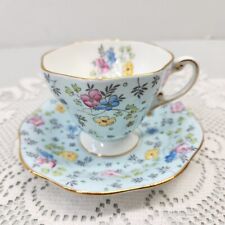 Vtg 1850 Eb Foley Fine Bone China Made In England Gold Trim Multicolor Flowers picture