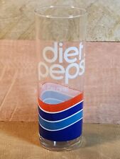 VTG Diet Pepsi One Calorie Drinking Glass 7” Tall Skinny Tumbler Soda Pop picture