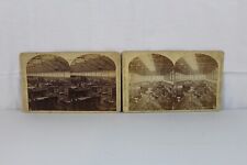 Two (2) Vintage 1876 Centennial Exhibition Stereoscope/Stereoview Photographs picture