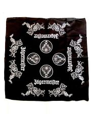Jäegermeister Bandana Large Scarf Handkerchief Black White Logo Deer  25”x25”￼ picture