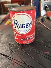 VINTAGE RUGBY 30W MOTOR OIL CAN -UNOPENED  QUART NOS picture