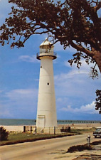Postcard MS: Historic Lighthouse, Biloxi, Mississippi, 1950's, Unposted picture