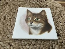 Vintage Cat Tile, Gien France 6x6 picture