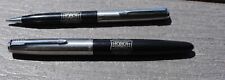 Vtg Parker 21 Fountain Pen Pencil Set VFW logo Untested Black Silver Arrow picture