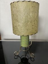 Vintage MCM Fibreglass Shade Table Lamp 1950’s Kitsch Small Miniature Old Retro  picture
