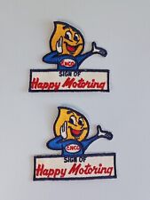 Lot of 2 ENCO Oil Drop Guy Mascot Embroidered Patch 4.5
