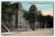 Montreal Quebec Canada Postcard College Mont Saint Louis 1922 Antique picture