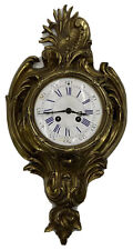 Large Antique French Louis XV Cast Bronze Cartel Wall Clock picture